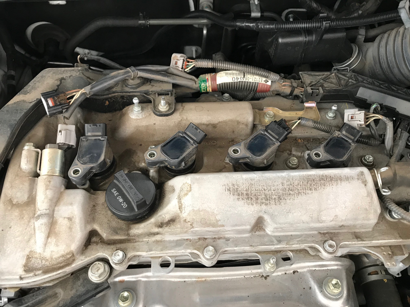 Ignition Coils un-clipped and the bolts removed with a 10mm socket.